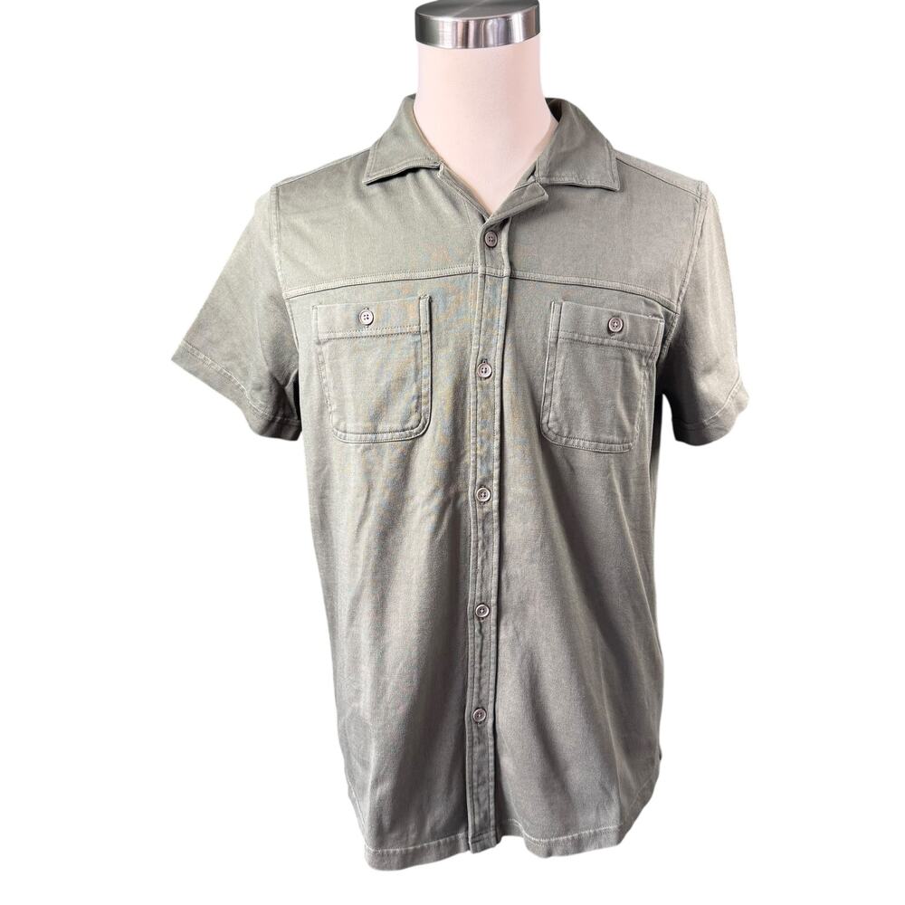 UpWest Resort & Mercantile Olive Garment Dyed Cotton Shirt NWT M